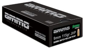 Ammo Inc Signature Match 9mm Luger Handgun Ammo - 115 Grain | Sierra Match HP | 50rd Box