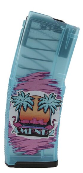Amend2 MOD C AR-15 Mag - Translucent Miami Vice Teal | 30rd | 5.56 NATO