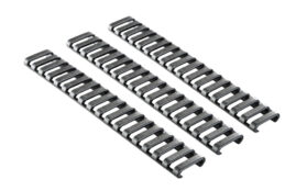 ERGO 18-SLOT LDDR RAIL COVERS 3PK BK