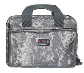 G-Outdoors Quad Pistol Range Bag with Magazine Storage & Dump Cups-Fall Camo