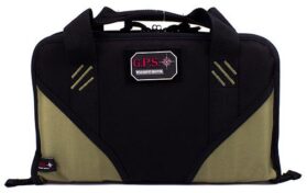 G-Outdoors Large Memory Foam Case with Magazine Back Pockets- Green/Black