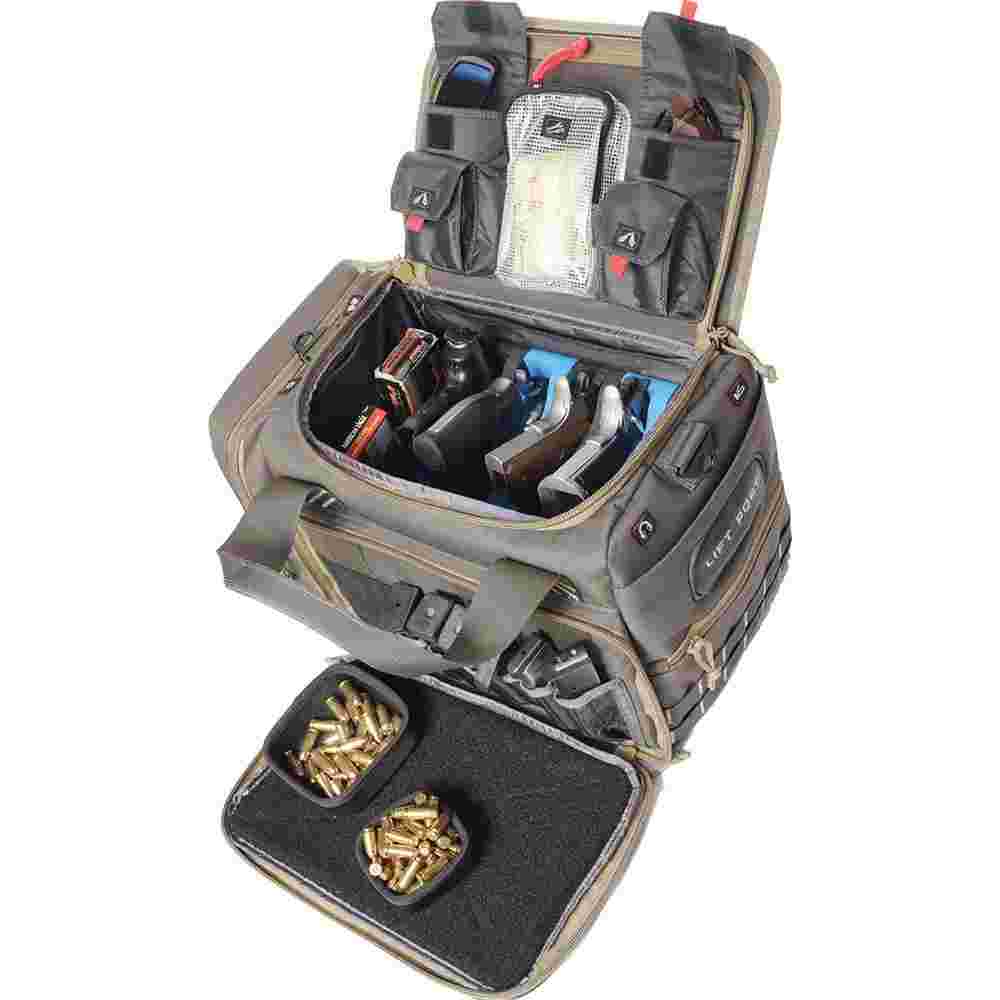 G-Outdoors Range Bag with 2 Dump Cups and Foam Cradle for 4 Handguns M/L