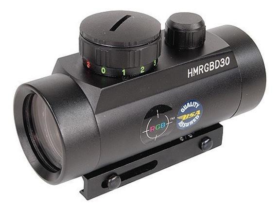 BSA Huntsman Red/Green/Blue Dot Sight - 1x30mm 5 MOA - Matte