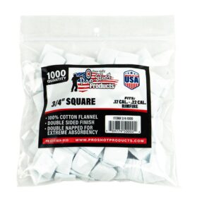 Pro-Shot 3/4" Square 100% Cotton Patches 1000/ct