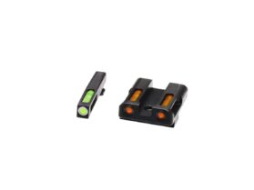 HIVIZ LiteWave H3 sight Orange/Green LitePipe/White front ring fits Glock Models Chambered in 9mm Luger 40 S&W and .357 Sig