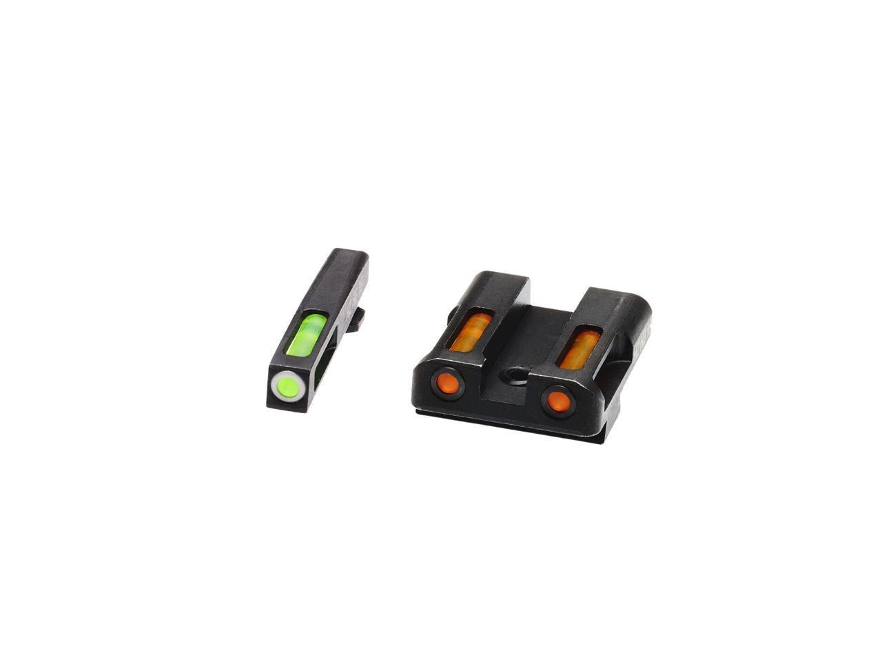 HIVIZ LiteWave H3 sight Orange/Green LitePipe/White front ring fits Glock Models Chambered in 9mm Luger 40 S&W and .357 Sig