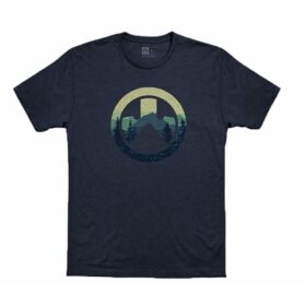CASCADE ICON LOGO T-SHIRT NAVY HEATHER SMALL