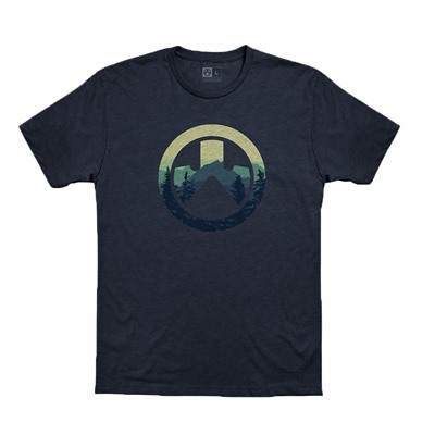 CASCADE ICON LOGO T-SHIRT NAVY HEATHER SMALL
