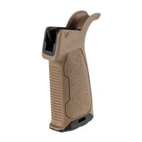 AR-15 RUBBER OVERMOLD PISTOL GRIP 15-DEGREE FDE