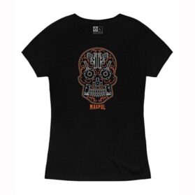WOMEN'S SUGAR SKULL BLEND T-SHIRT BLK 2XL