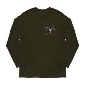 MULEY COTTON LONG SLEEVE T-SHIRT OLIVE DRAB SMALL