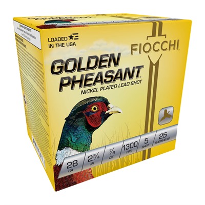GOLDEN PHEASANT 28 GAUGE 2-3/4'' 7/8OZ #5 SHOT 25/BOX