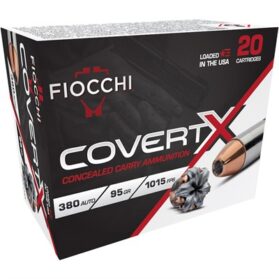 COVERTX 380 ACP 95GR JACKETED HOLLOW POINT 20/BOX