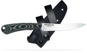 NIMROD STONE WASHED - OD / BLACK CANVAS MICARTA, PLAIN EDGE, 4.38" BLADE