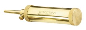Traditions Muzzleloader Deluxe Tubular Brass Flask with Valve - 2 oz