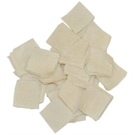 HEAVY DUTY SQUARE COTTON PATCHES, .875''/.17/.20 CAL, 1000 PK