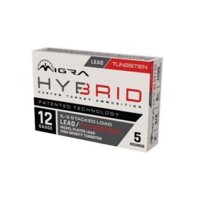 Migra Hybrid HD Tungsten/Nickel Plated Lead Stack Shotshells 12ga 3" 2oz 1100 fps #5 & #9 5/ct
