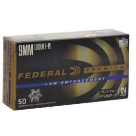 FEDERAL PREM 9MM+P 124GR HST 50RD BX 1000RD CASE